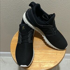 New Balance Men's 574 Sport Fresh Foam Black/White with Gold Accents